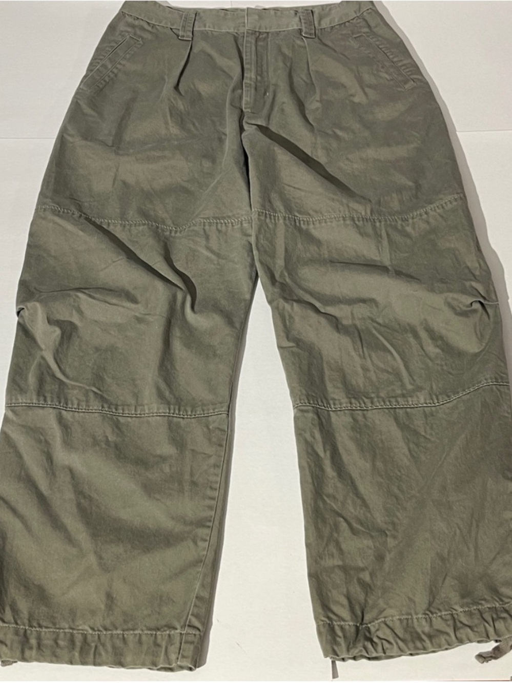 Uniqlo Olive Green Cargo Pants - Barrel Leg